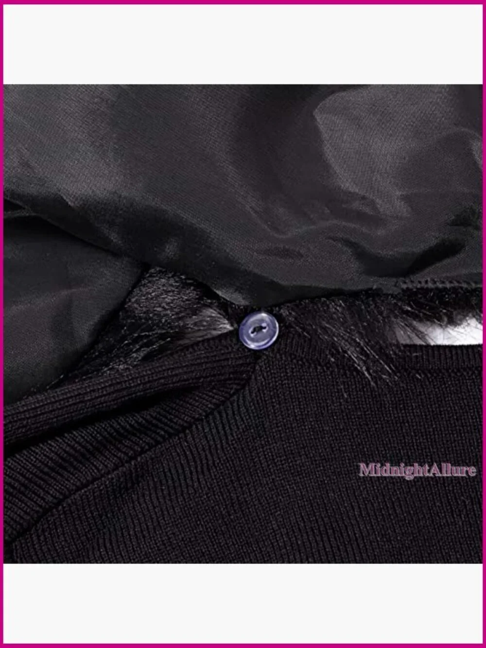 Long Sleeve Crop Jacket with Removable Faux Fur Collar Lightweight Clubwear - Picture 6 of 6